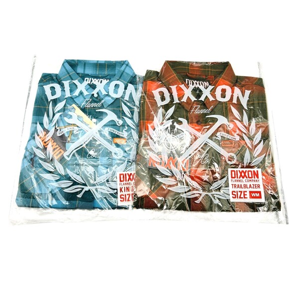 Lot (2) Dixxon Flannel Women's Medium Trailblazer and Kingman Blue/Red - Picture 1 of 8